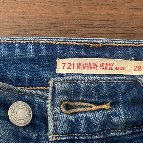 levi’s 721 high rise ripped skinny women’s jeans - Picture 5 of 6